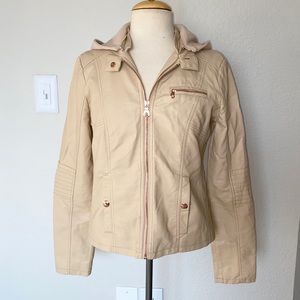 Guess taupe/rose gold moto jacket